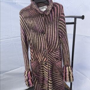 Carlisle Purple and Brown Patterned Coat